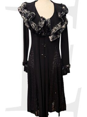 Rabbit Fur, Rayon, and Lace Cardigan by Joseph Ribkoff